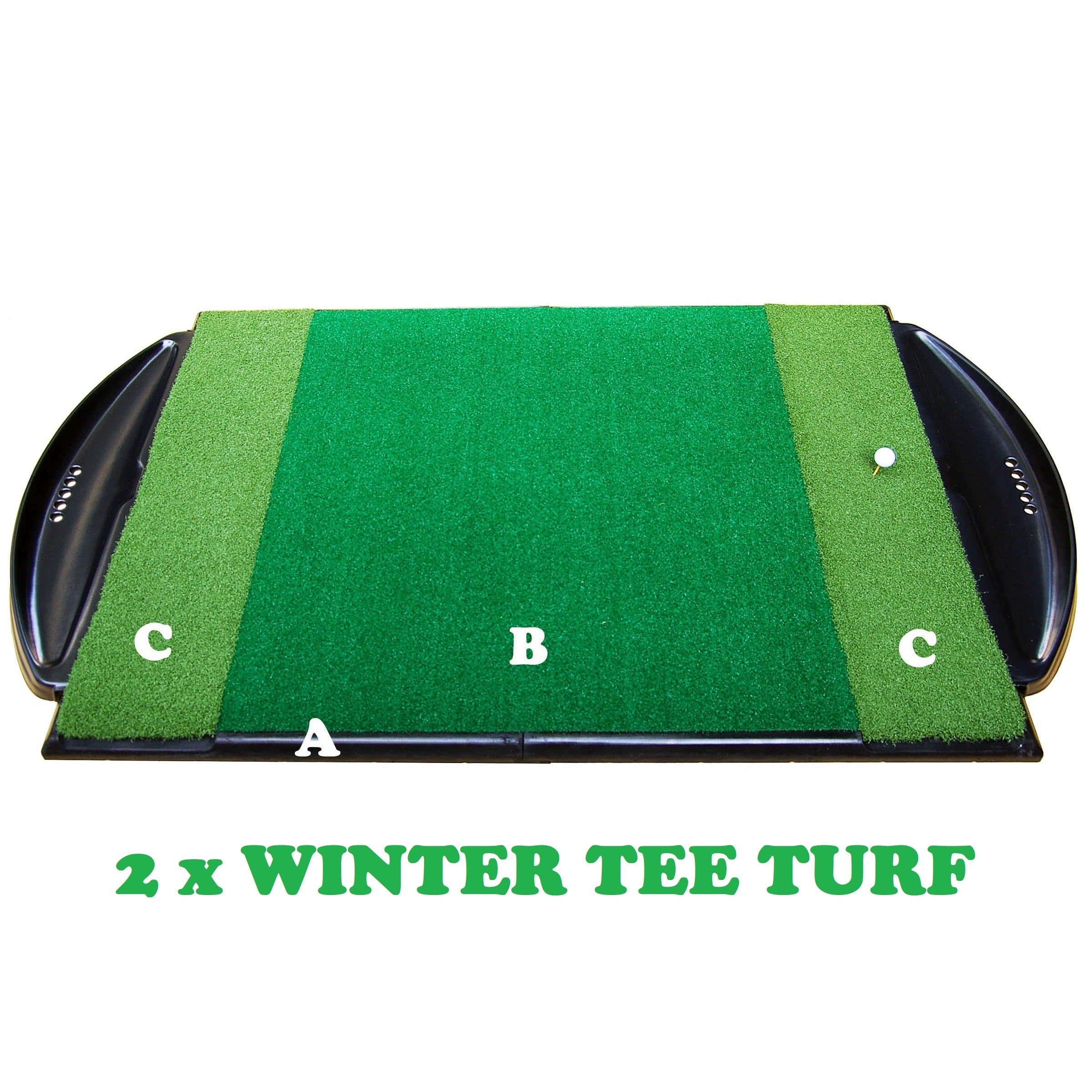Golf Driving Range Mat Double Handed Combi System