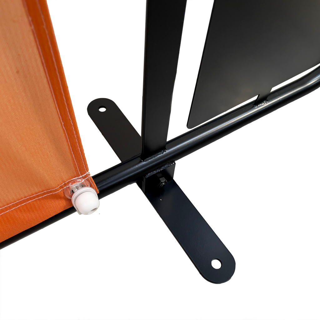 Bay Divider steel powder coated frame customisable bespoke banner for the golf driving range bay