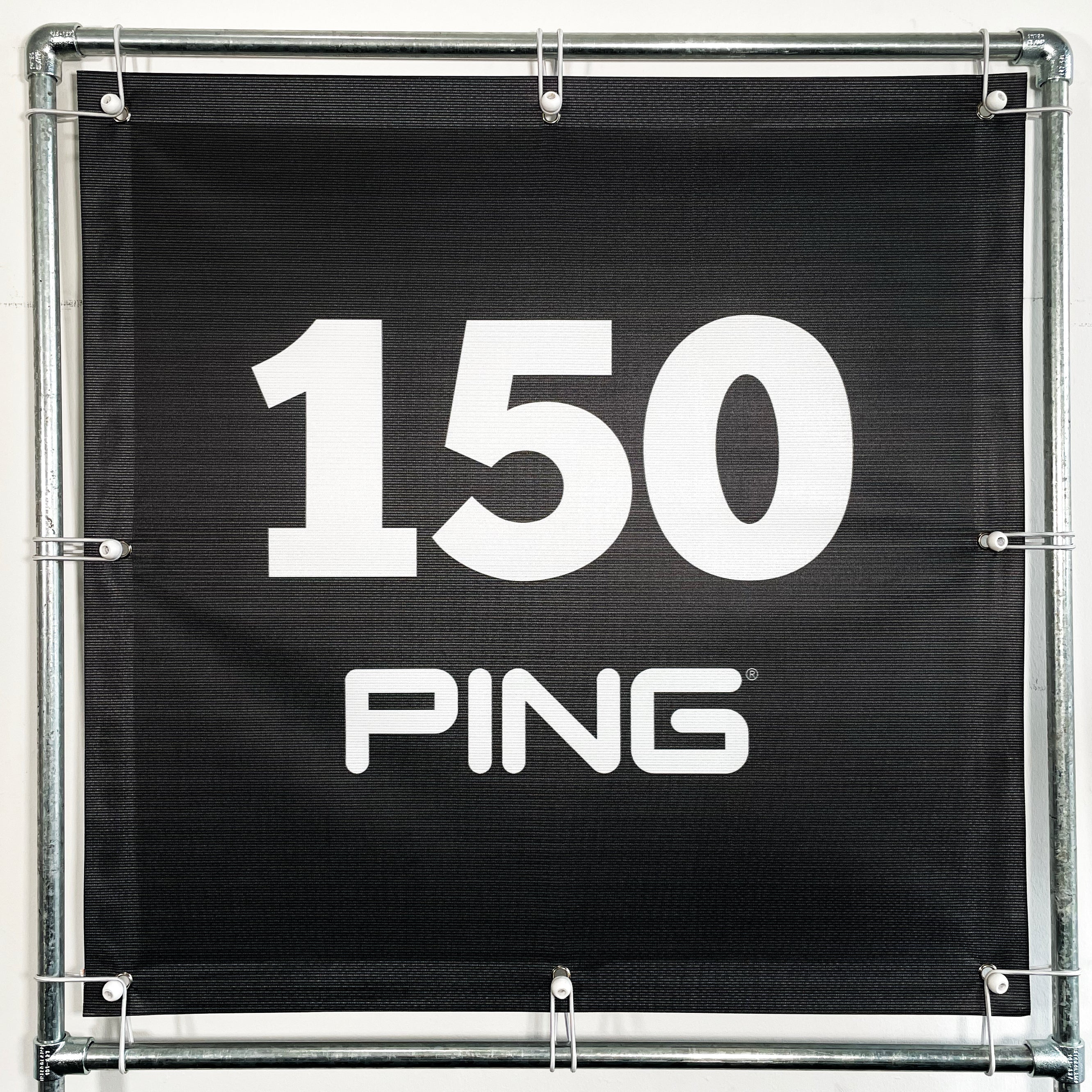 RA-TM9561 Amtech Range PVC Mesh Golf Driving Range Yardage Distance Banner 100x100 PING Black 150