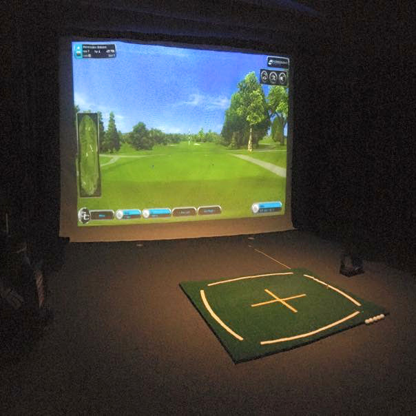 Golf Driving Range Mat Teaching Lines Coaching Studio 150x150cm