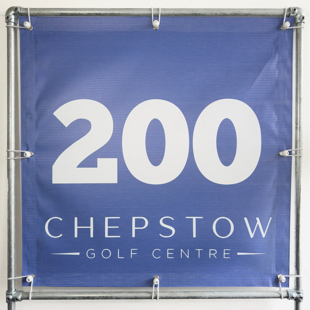 RA-TM9561 Amtech Range PVC Mesh Golf Driving Range Yardage Distance Banner 100x100 Chepstow Blue 200