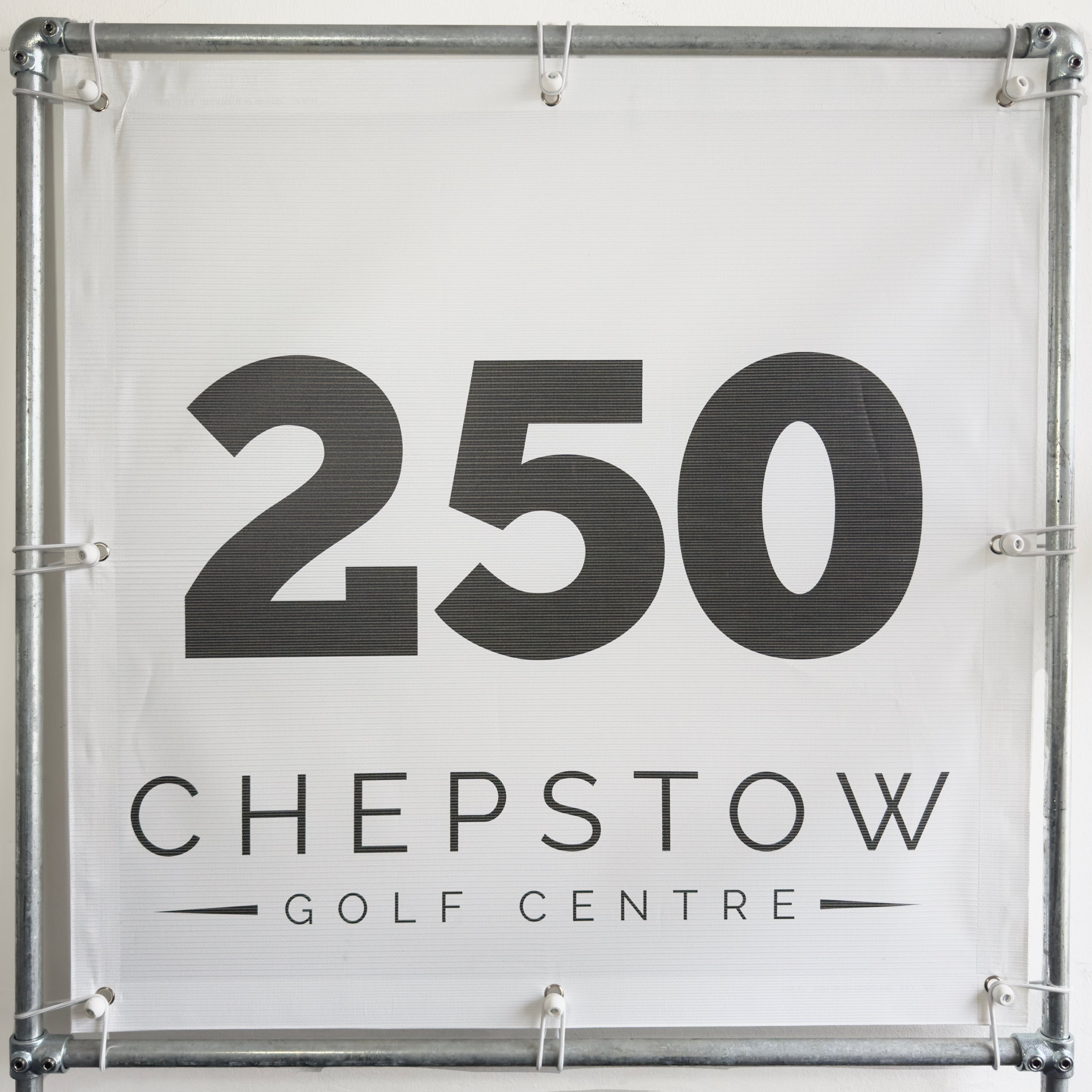 RA-TM9561 Amtech Range PVC Mesh Golf Driving Range Yardage Distance Banner 100x100 Chepstow White 250