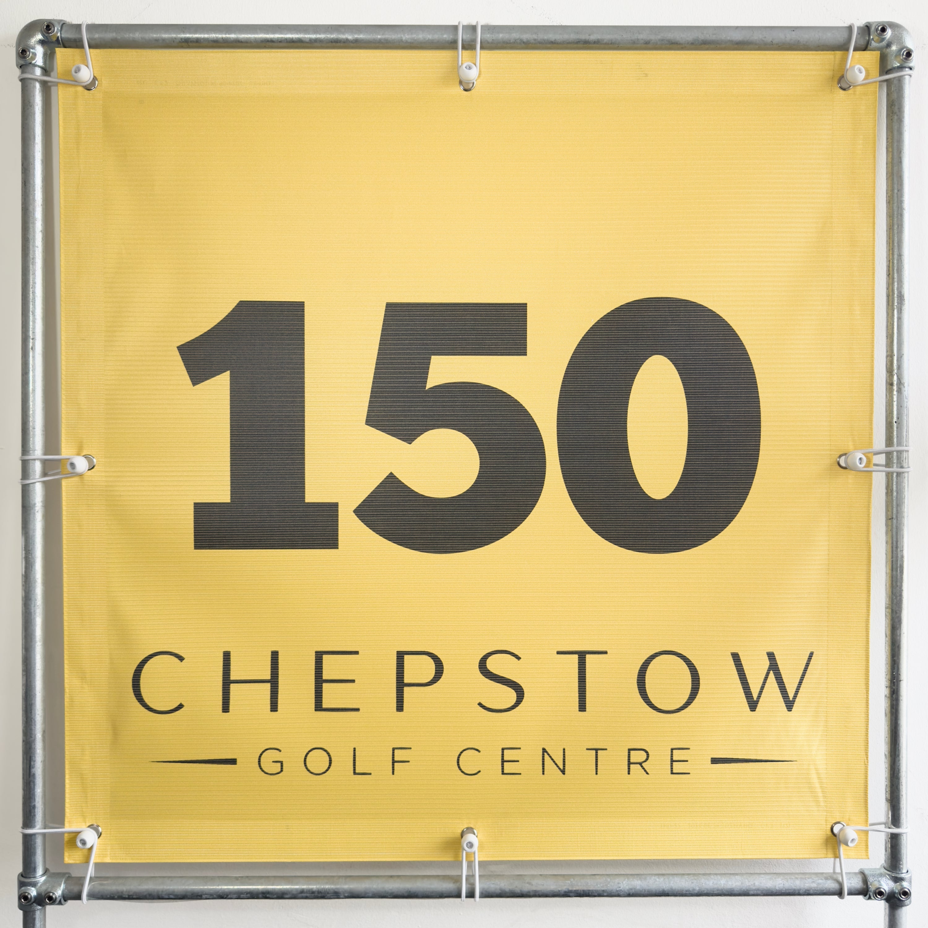 RA-TM9561 Amtech Range PVC Mesh Golf Driving Range Yardage Distance Banner 100x100 Chepstow Yellow 150